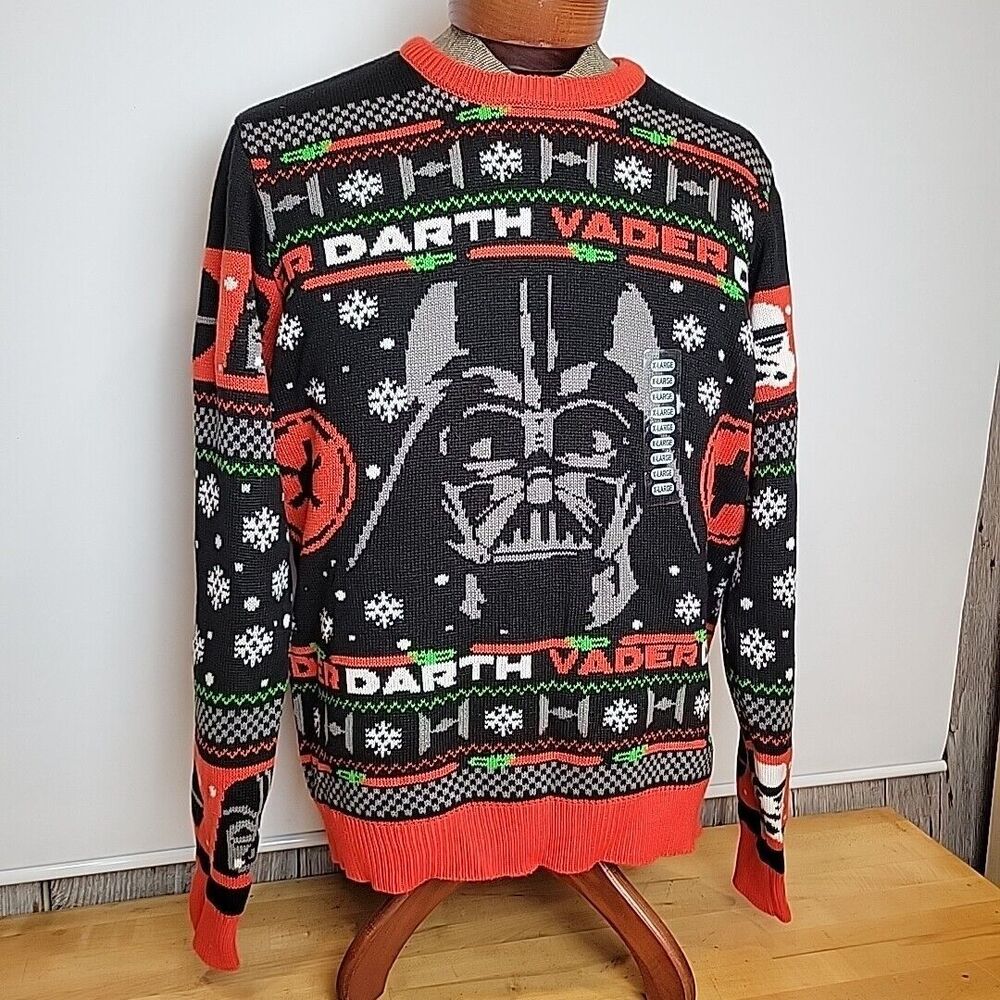 Star Wars Darth Vader Christmas Sweater Brand New Ugly Holiday Sweater XL Empire